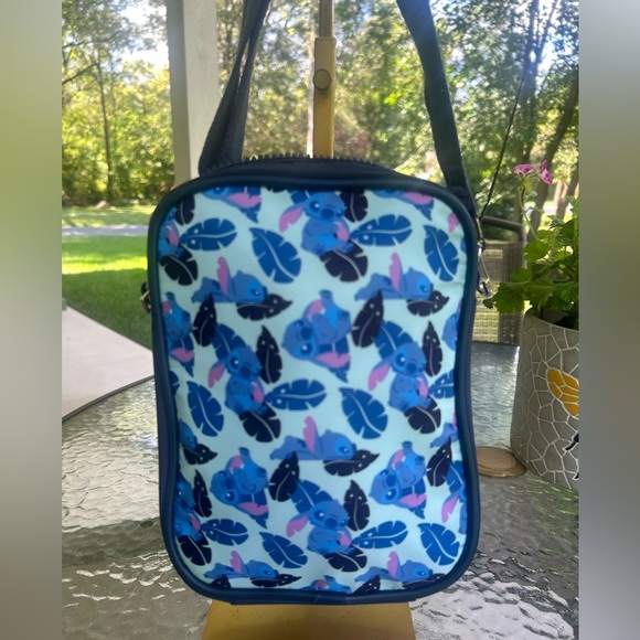 NWT- DISNEY Stitch Crossbody Bag with Blue Leaf Print. - Picture 4 of 5